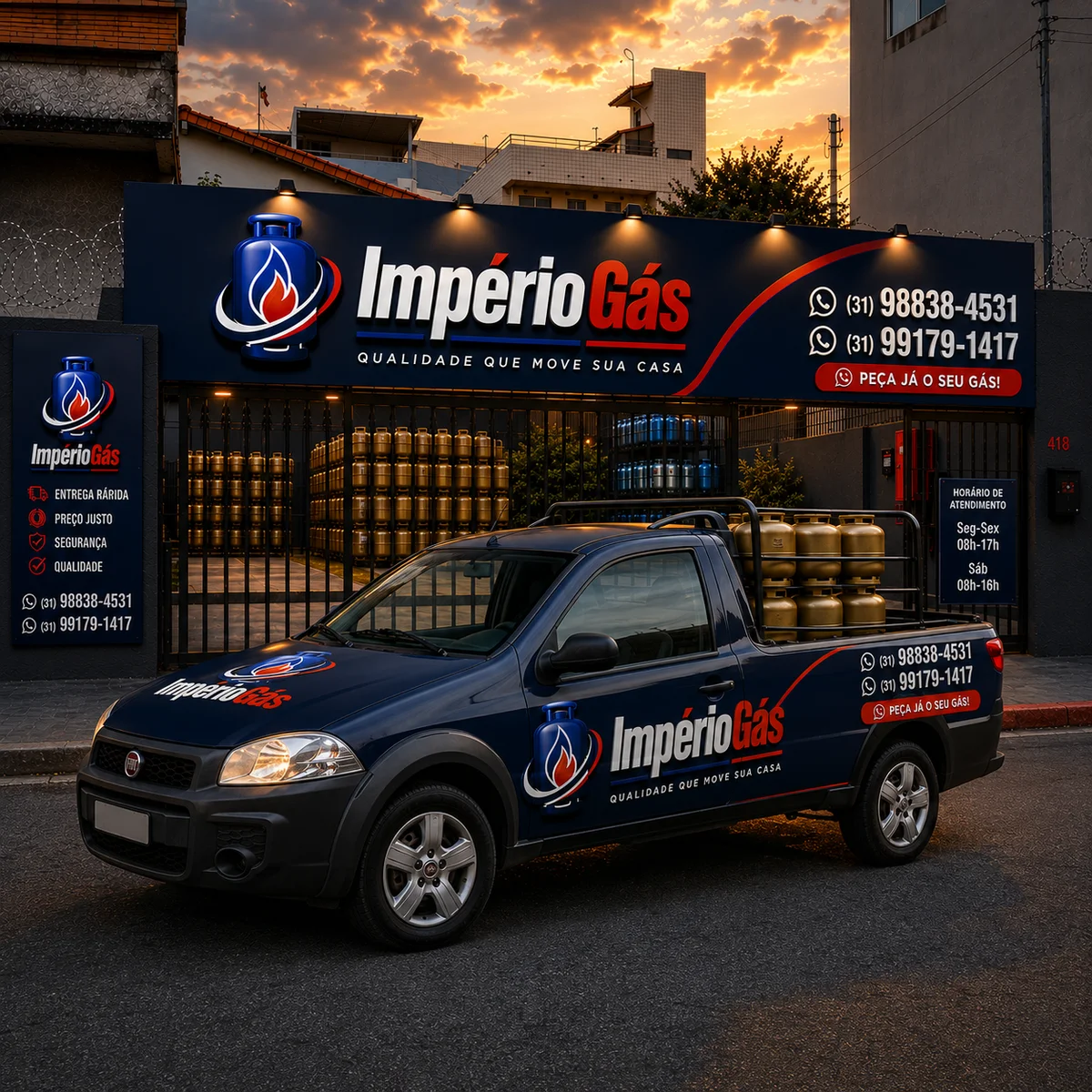 Fachada da Império do Gás e Água